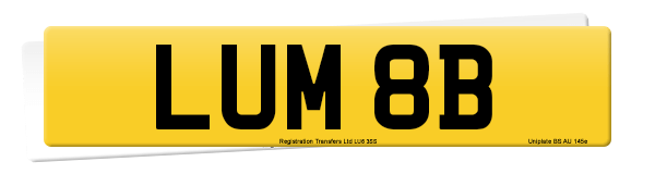 Registration number LUM 8B
